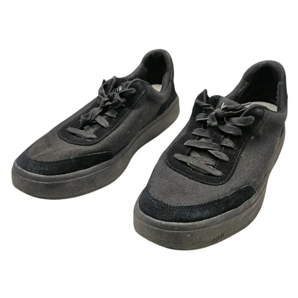 Kizik Prague Hands Free Shoes Mens 11.5 / Womens 13 Slip On Black Canvas Walking